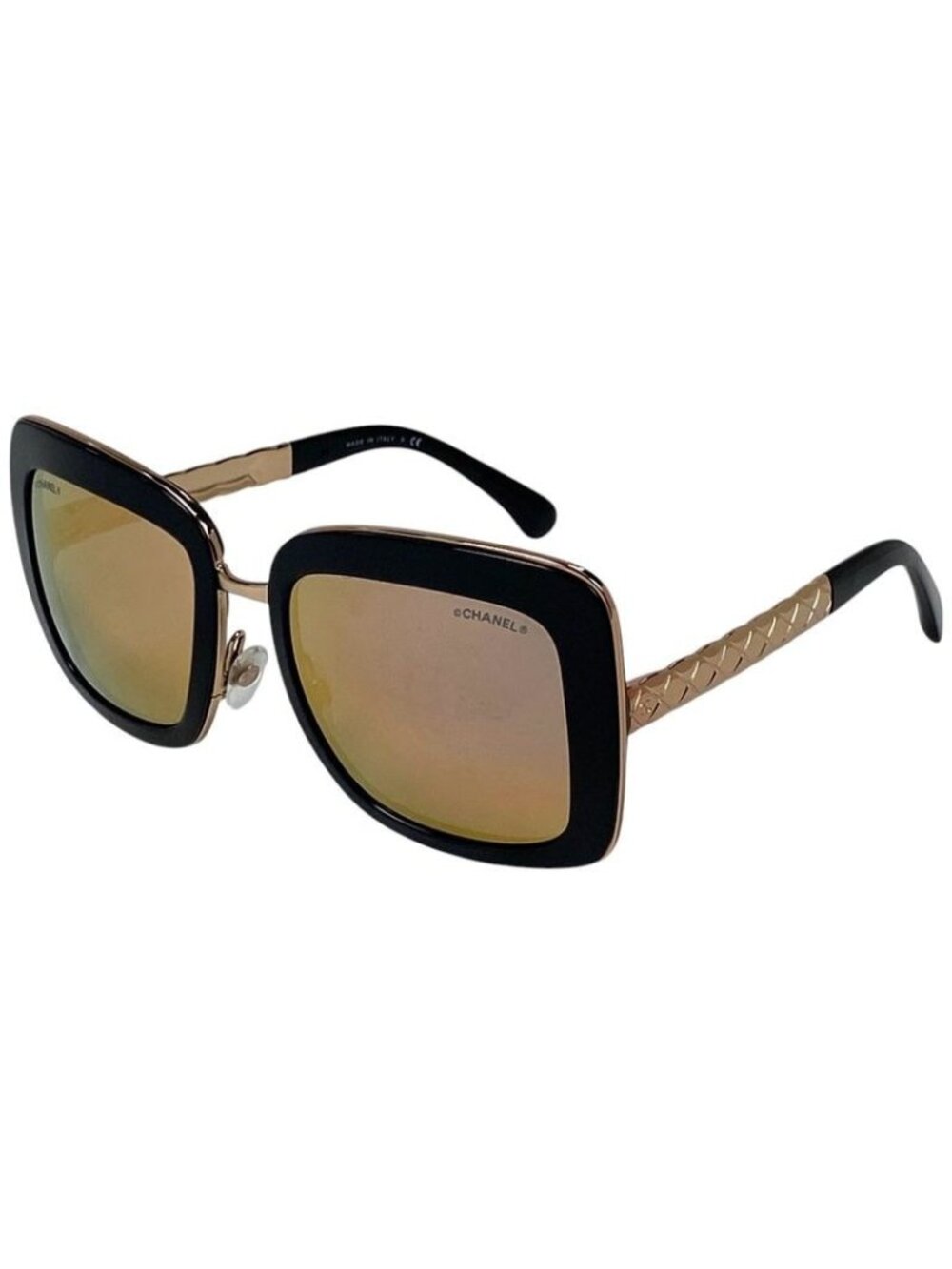 Chanel Sunglasses Quilted Acetate Black 5369